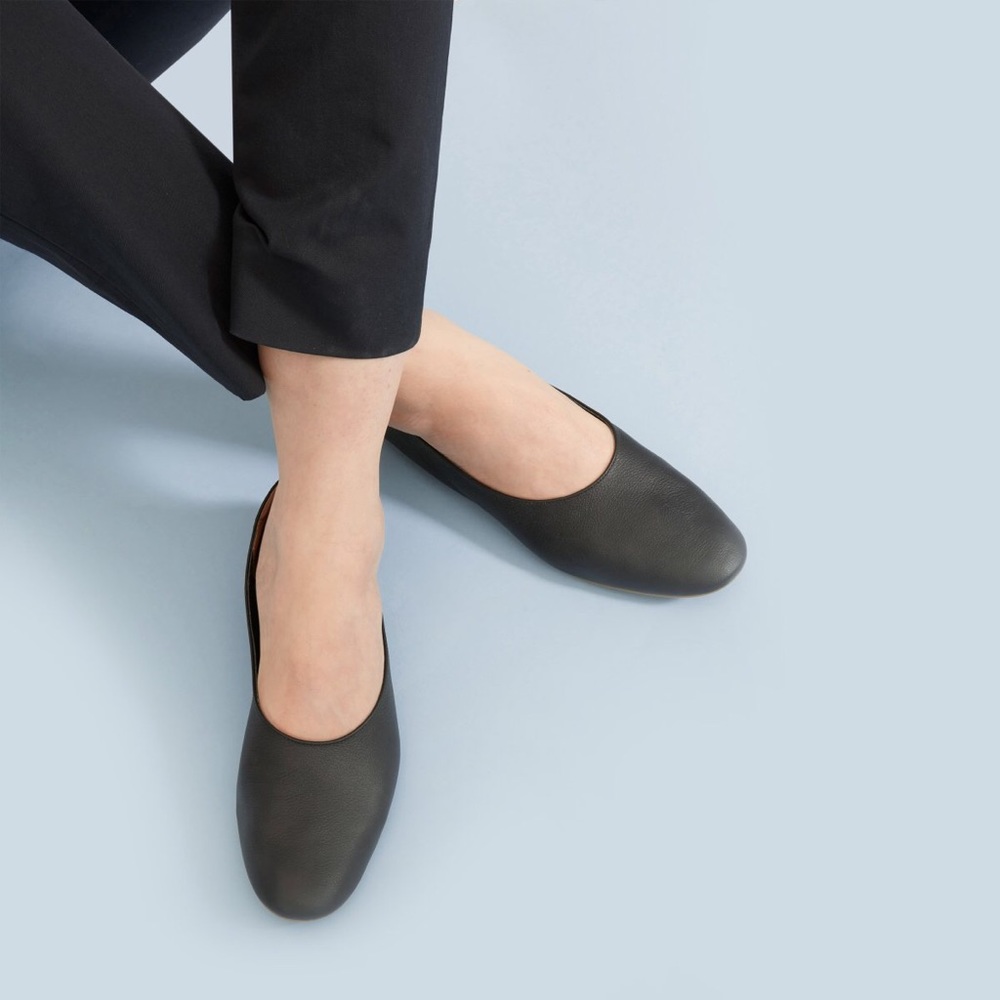 NIB everlane black glove flats sz 10